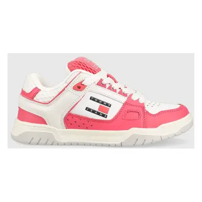 Sneakers boty Tommy Jeans WMNS SKATE SNEAKER růžová barva