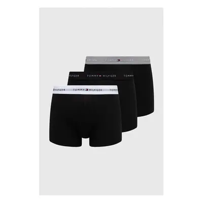 Boxerky Tommy Hilfiger 3-pack pánské, šedá barva, UM0UM02763