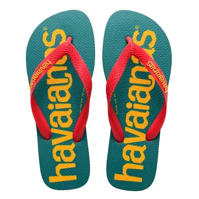 Dětské žabky Havaianas LOGOMANIA tyrkysová barva