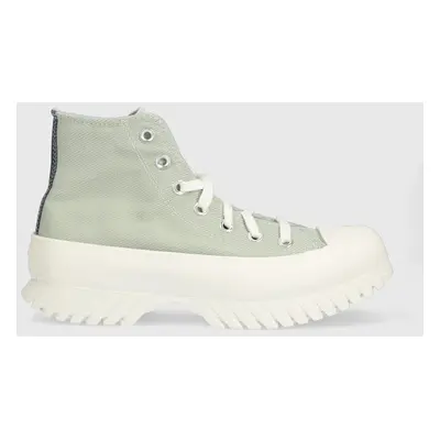 Kecky Converse Chuck Taylor All Star Lugged 2.0 HI dámské, zelená barva, A03809C, A03809C-GREEN