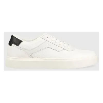 Sneakers boty Calvin Klein LOW TOP LACE UP KNIT bílá barva, HM0HM00922