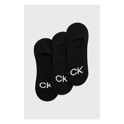 Ponožky Calvin Klein (3-pack) pánské, černá barva, 701218723