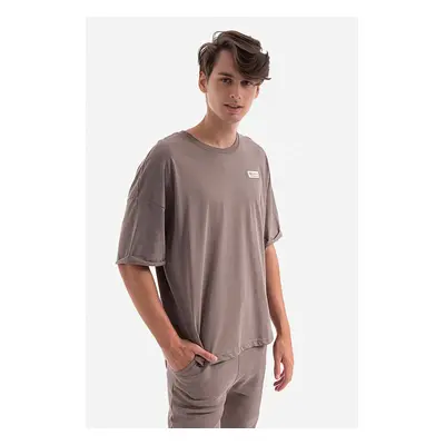 Bavlněné tričko Alpha Industries šedá barva, 118532.628-grey