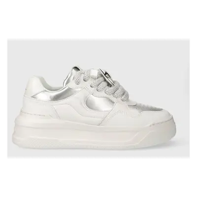 Kožené sneakers boty Karl Lagerfeld KREW MAX bílá barva, KL63324