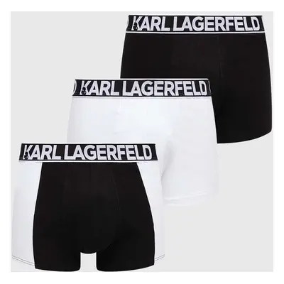 Boxerky Karl Lagerfeld 3-pack pánské, černá barva