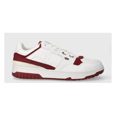 Kožené sneakers boty Tommy Hilfiger TH BASKET STREET LTH bílá barva, FM0FM04874