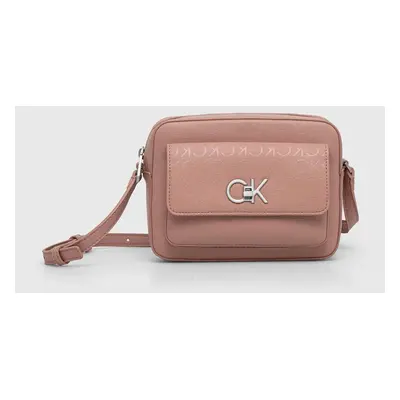 Kabelka Calvin Klein růžová barva, K60K611565