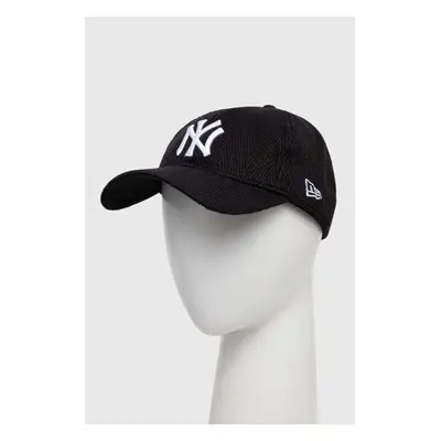 Čepice s vlněnou směsí New Era černá barva, s aplikací, NEW YORK YANKEES