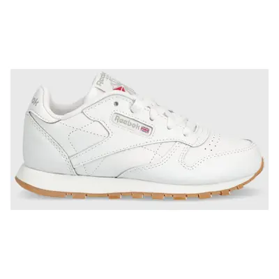 Dětské kožené sneakers boty Reebok Classic CLASSIC LEATHER bílá barva