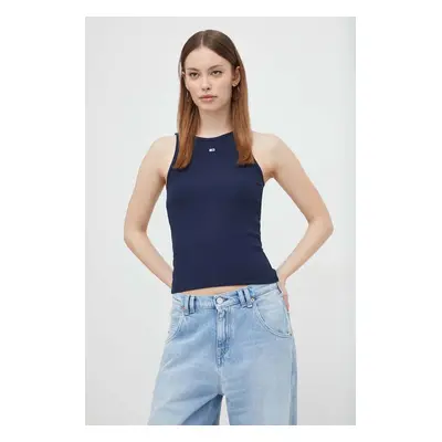 Top Tommy Jeans dámský, tmavomodrá barva, DW0DW17382