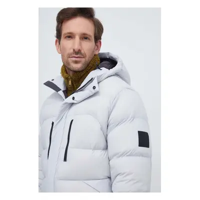 Péřová bunda Jack Wolfskin pánská, šedá barva, zimní