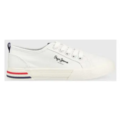 Dětské sneakers boty Pepe Jeans BReady Basic bílá barva