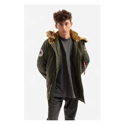 Bunda Alpha Industries Polar Jacket 123144 257 pánská, zelená barva, zimní