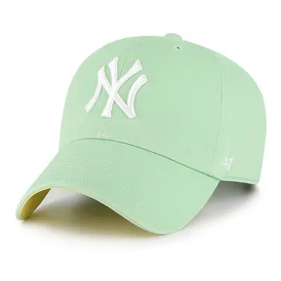 Čepice 47brand Los Angeles Dodgers MLB New York Yankees zelená barva, s aplikací