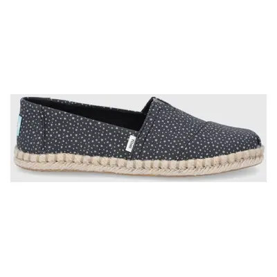 Espadrilky Toms Sunspots Crossweave černá barva