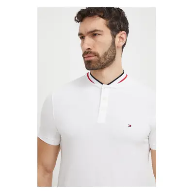 Polo tričko Tommy Hilfiger bílá barva, MW0MW34752