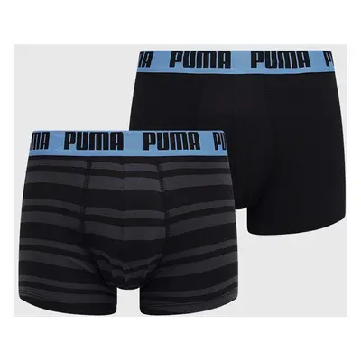 Boxerky Puma 2-pack pánské, černá barva