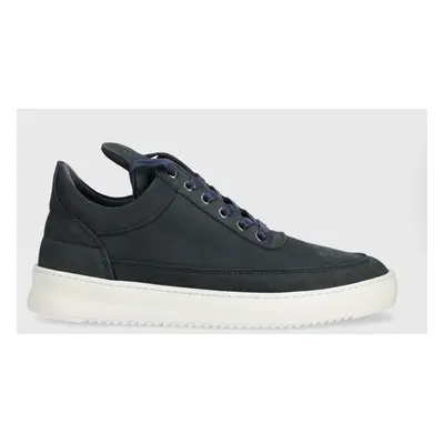 Semišové sneakers boty Filling Pieces Low Top Ripple Nubuck tmavomodrá barva, 25122842001