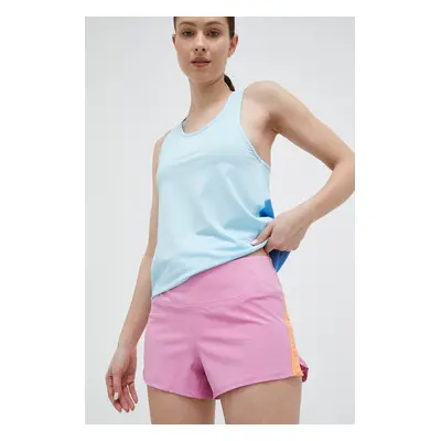 Běžecké šortky Roxy Bold Moves růžová barva, s aplikací, medium waist