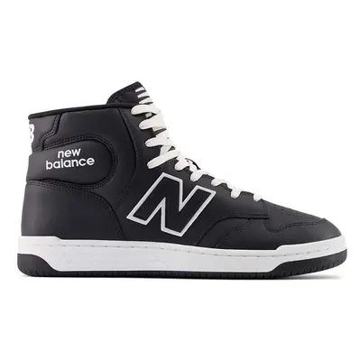 Kožené sneakers boty New Balance BB480COB černá barva