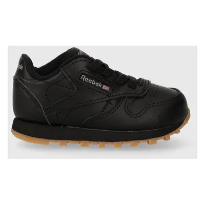 Dětské sneakers boty Reebok Classic CL LTHR černá barva