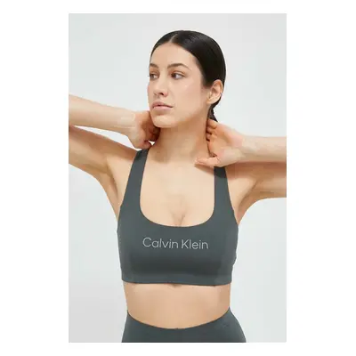 Sportovní podprsenka Calvin Klein Performance Essentials zelená barva