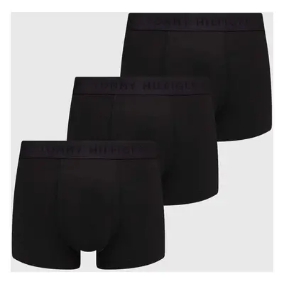 Boxerky Tommy Hilfiger 3-pack pánské, černá barva, UM0UM02760