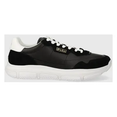 Kožené sneakers boty Polo Ralph Lauren Spa Racer100 černá barva, 809931239002