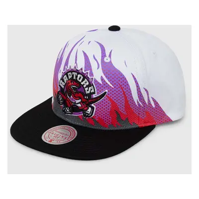 Bavlněná baseballová čepice Mitchell&Ness TORONTO RAPTORS bílá barva