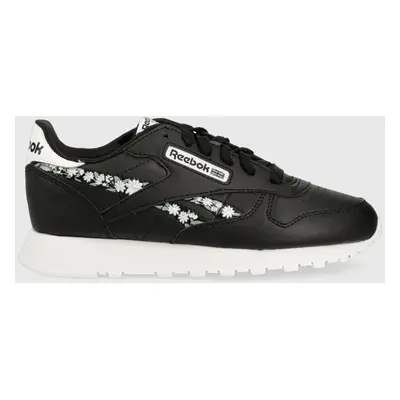 Dětské sneakers boty Reebok Classic CL LTHR černá barva