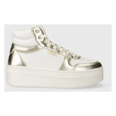 Sneakers boty Guess LINZY bílá barva, FL8LIZ LEA12