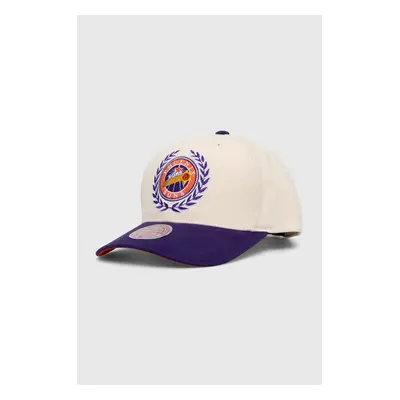 Bavlněná baseballová čepice Mitchell&Ness Phoenix Suns bílá barva, s aplikací