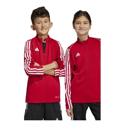 Dětská mikina adidas Performance TIRO23L TR JKTY červená barva, s aplikací