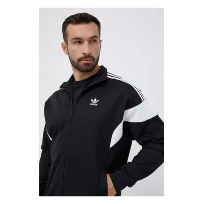 Mikina adidas Originals pánská, černá barva, vzorovaná, HS2064-black