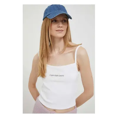 Top Calvin Klein Jeans dámský, bílá barva, J20J221418