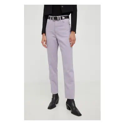 Džíny Wrangler Mom Purple Rock dámské, high waist