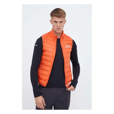 Péřová vesta EA7 Emporio Armani oranžová barva