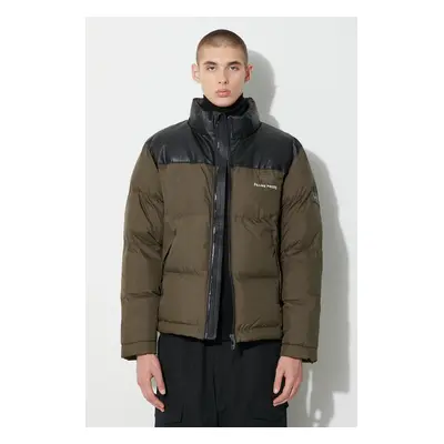 Bunda Filling Pieces Puffer Jacket pánská, zelená barva, zimní, 78616961300