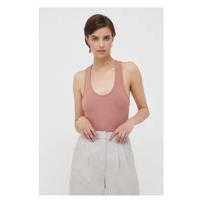 Top Calvin Klein dámský, oranžová barva, K20K205546