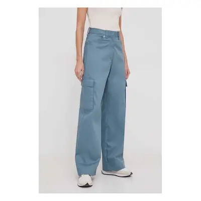 Kalhoty Calvin Klein Jeans dámské, jednoduché, high waist, J20J222607