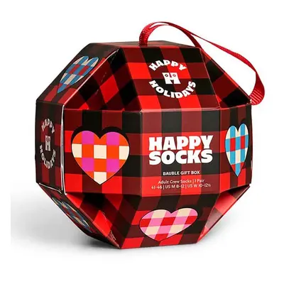 Ponožky Happy Socks Bauble Sock Gift Box červená barva