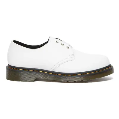 Polobotky Dr. Martens DM27214113 Vegan 1461 dámské, bílá barva, na plochém podpatku