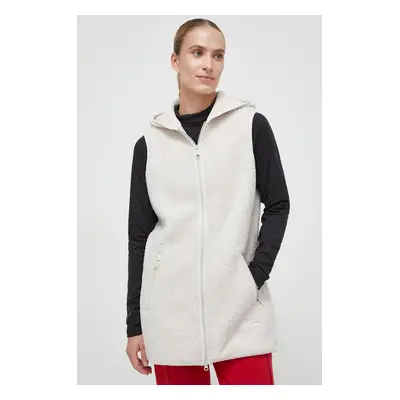 Sportovní vesta Jack Wolfskin High Curl béžová barva