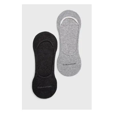 Ponožky Calvin Klein (2-pack) pánské, šedá barva, 701218708