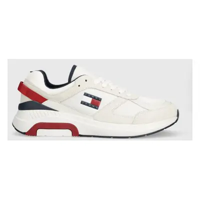 Sneakers boty Tommy Jeans TJM RUNNER COMBINED bílá barva, EM0EM01319