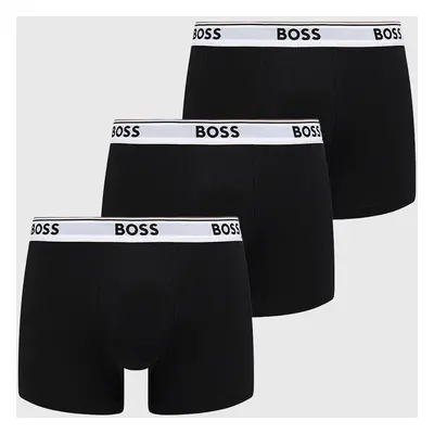 Boxerky BOSS 3-pack pánské, černá barva, 50475274