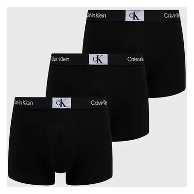 Boxerky Calvin Klein Underwear 3-pack pánské, černá barva, 000NB3528A