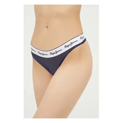 Tanga Pepe Jeans Mesh tmavomodrá barva