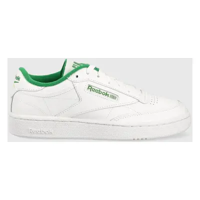 Kožené sneakers boty Reebok Club C 85 bílá barva, IE9387-white