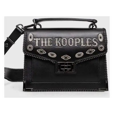 Kožená kabelka The Kooples černá barva, AFSEMILYS89